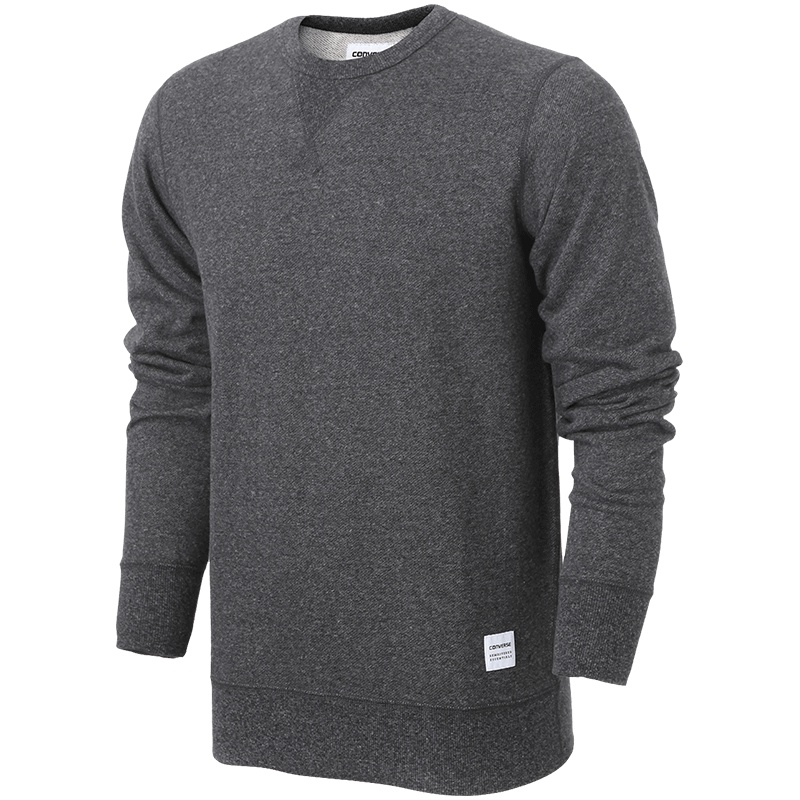 CONVERSE匡威男装卫衣保暖运动休闲套头衫10004624 L 黑色