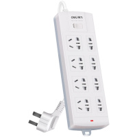 得力3983 新国标防过载8位5米 大孔距总控开关插座/插排/插线板/接线板/排插/拖线板