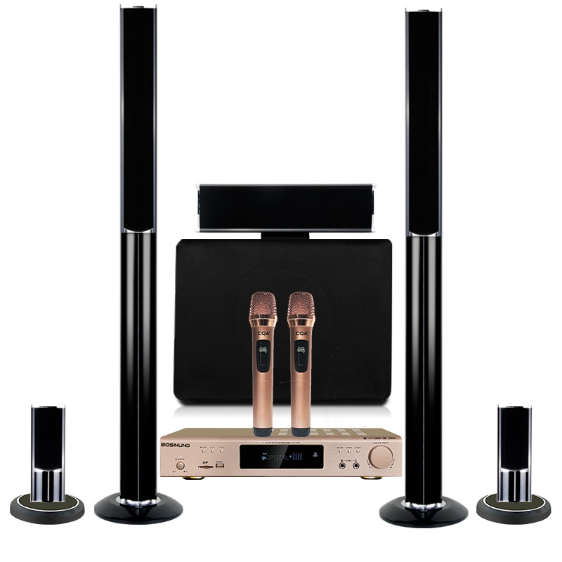bosinund/博斯顿106黑AP350 家用客厅真5.1声道 套装家庭影院音响 光纤同轴蓝牙 卡拉OK唱歌KTV