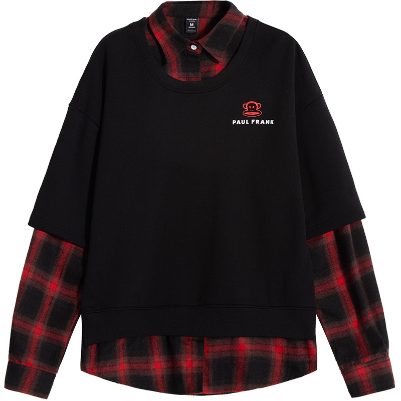 大嘴猴2020秋季新款卫衣女外套假两件宽松休闲上衣潮ins春秋薄款