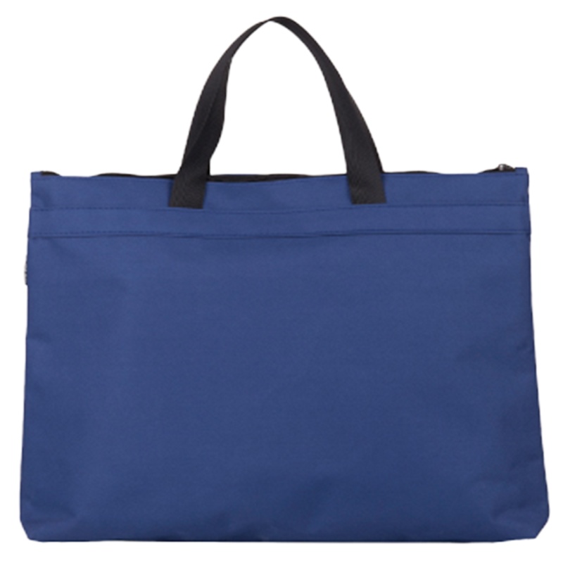 得力(deli) 5840 手提袋帆布袋双层收纳袋购物袋手拎袋公文袋文件袋收纳袋 蓝色
