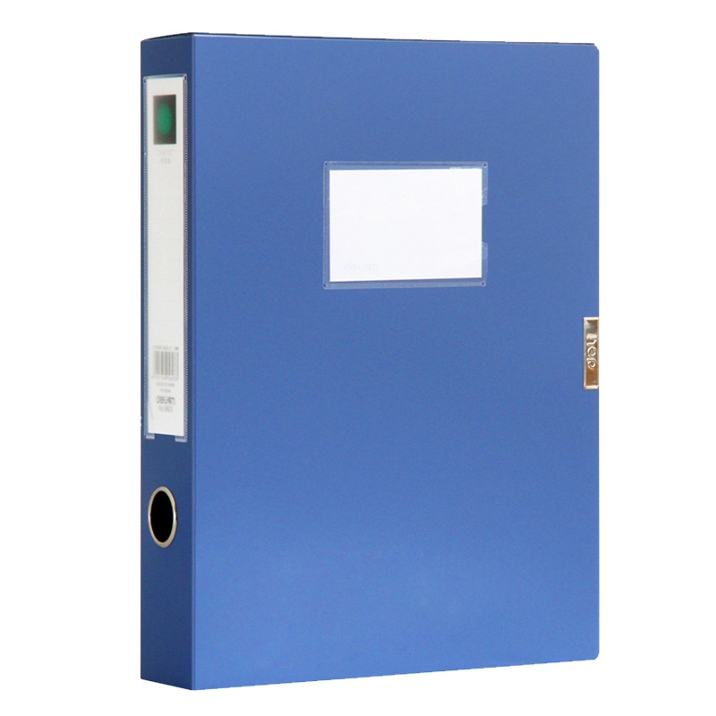 得力deli5603档案盒A4文件盒3寸粘扣资料盒文件夹收纳盒办公用品 3寸55mm/粘扣蓝色