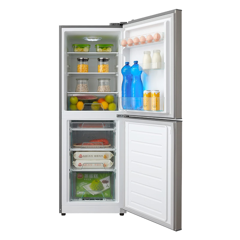 美的(Midea)175升双开门冰箱 两门小型电冰箱节能省电静音冷藏冷冻 极光银 BCD-175M 双开门