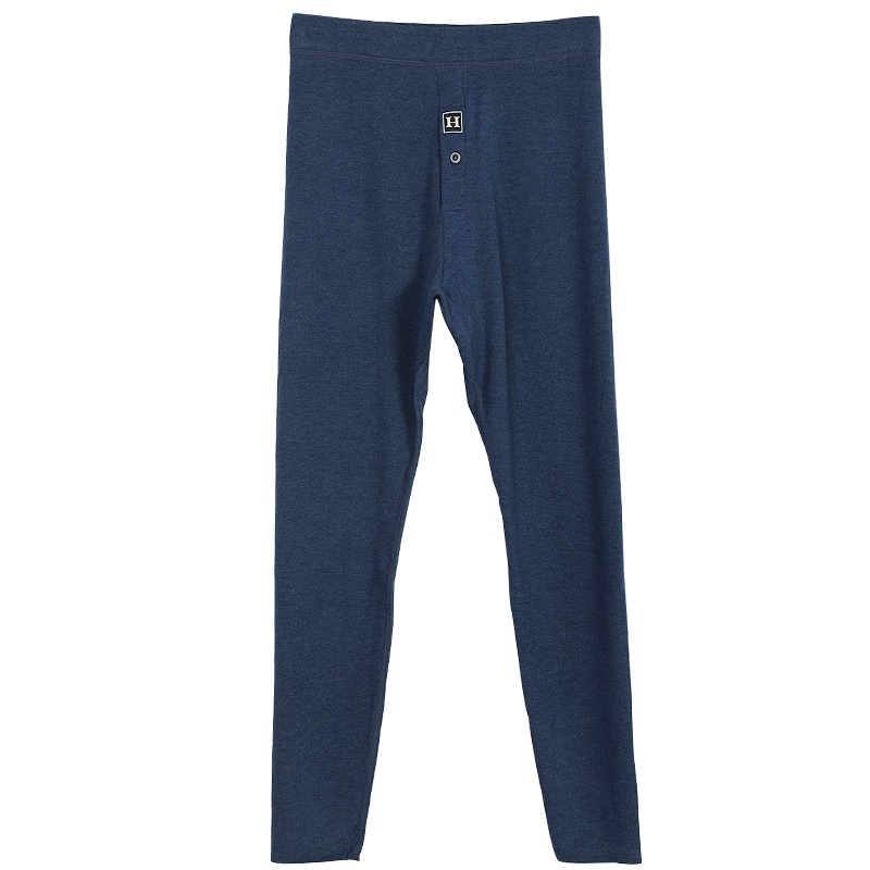 红豆居家冬季情侣莫代尔随心裁秋裤男士女士无痕色纺抓烫剪磨毛工艺保暖裤单条裤