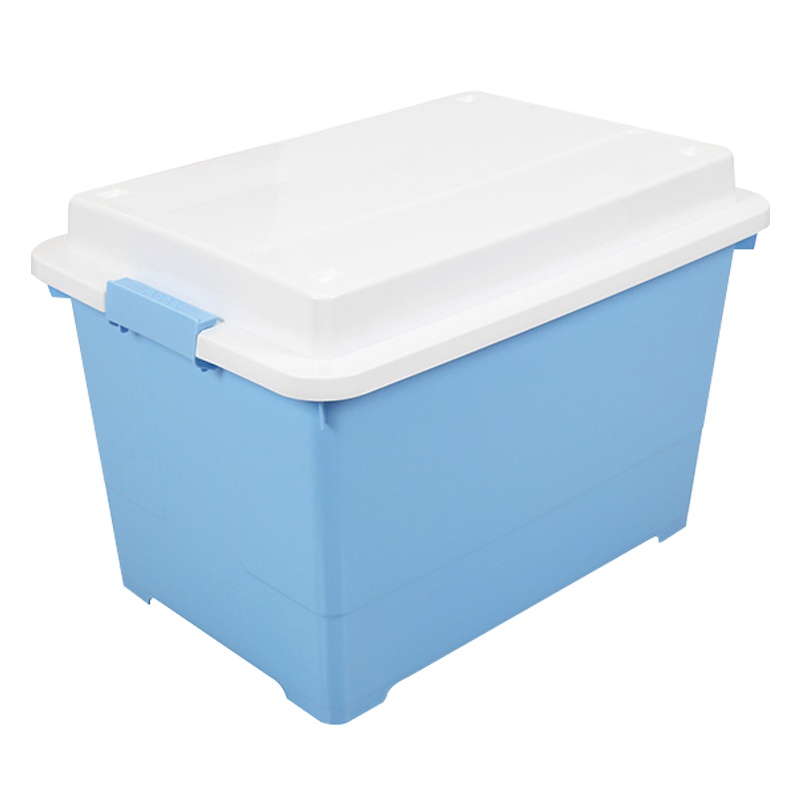 也雅(Yeya)[2个装]塑料收纳箱45L大号储物箱高盖整理箱日用材质收纳箱储物箱