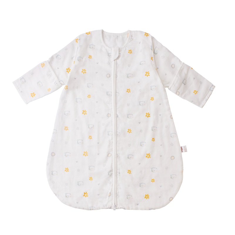 思萌婴儿睡袋纱布夏季宝宝信封防踢被空调房婴幼儿纯棉