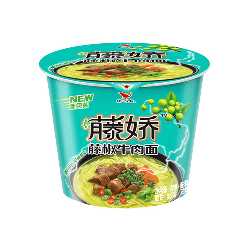统一方便面(藤椒牛肉面)105gx12桶/箱