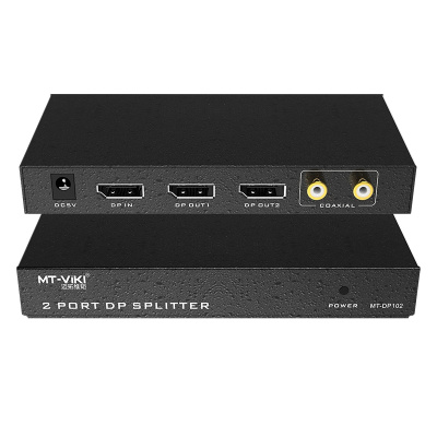 迈拓维矩 DP102 高清DP分配器一进二出 DisplayPort分屏器分支器一分二 4K