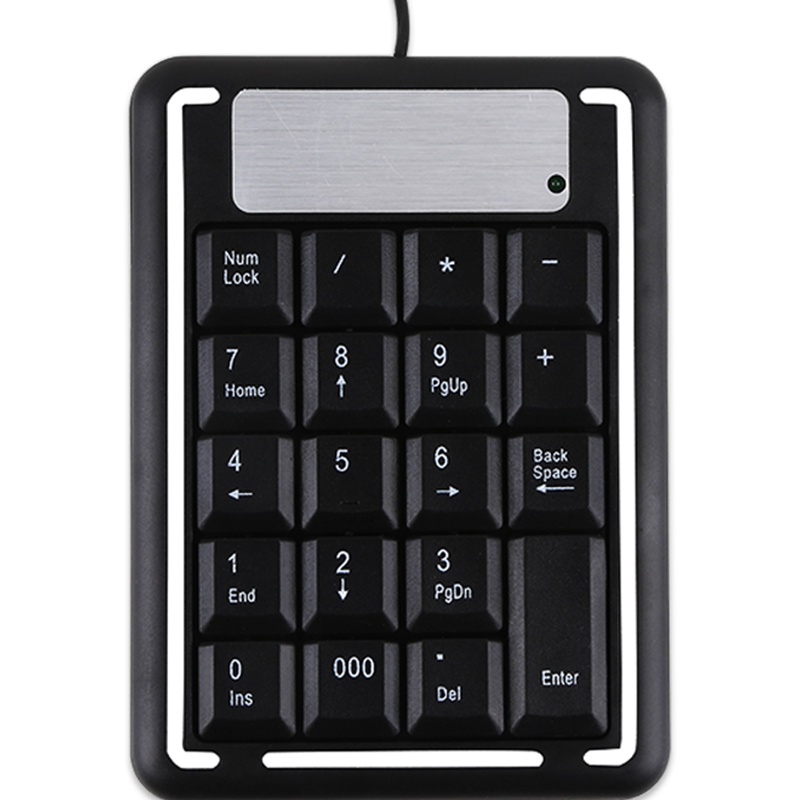 吉选(GESOBYTE) K100有线键盘 笔记本电脑超薄迷你数字键盘财务会计用USB有线外接小键盘 黑色
