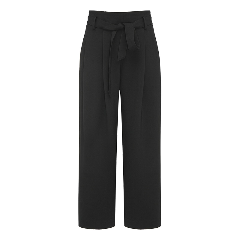 鄂尔多斯ERDOS 春夏直筒阔腿百搭九分女士休闲裤