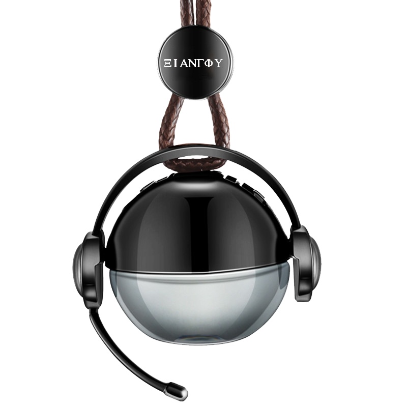 尚朴创意款金属吊坠汽车香水挂件车用香水车内香薰瓶精油清香车载挂饰 黑金色-简爱香