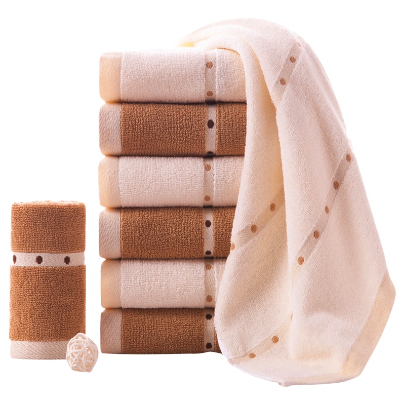 金号(KING SHORE)毛巾A类纯棉加厚加大柔软素色圆点男女情侣家庭全棉洗脸面巾 74*34CM吸水耐用