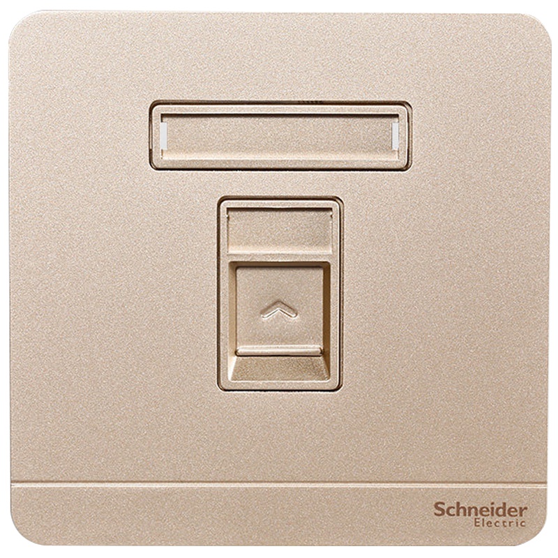 施耐德电气（Schneider Electric）开关插座 电脑插座面板 网络网线 墙壁弱电面板 绎尚薄暮金