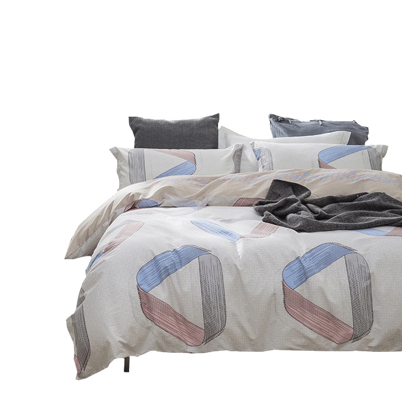 北极绒(Bejirog)家纺 北欧全棉四件套1.5m/1.8m床品4件套纯棉荷叶边床单小清新简约学生被罩