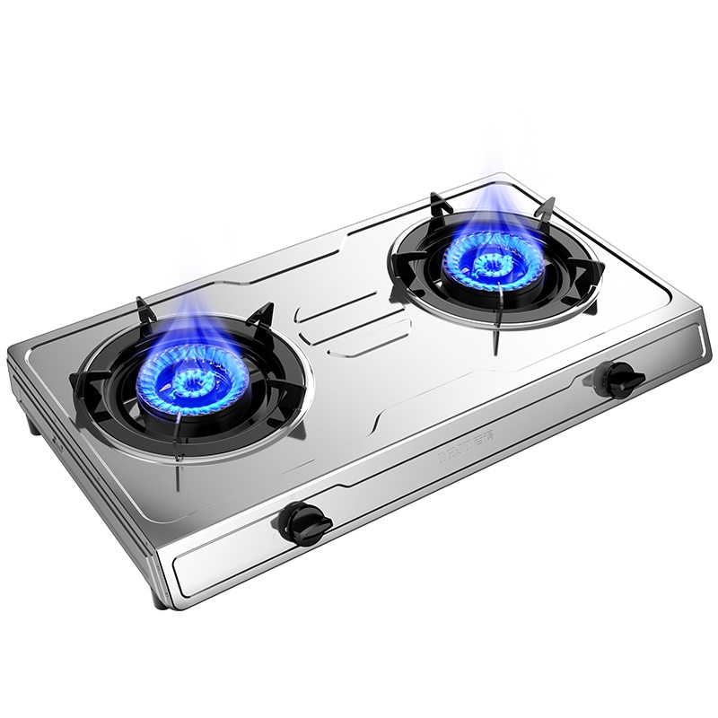 华帝百得(BEST) TE01 不锈钢燃气灶 4.5kW家用宽频旋钮多档火力 台式双眼灶具(天然气)
