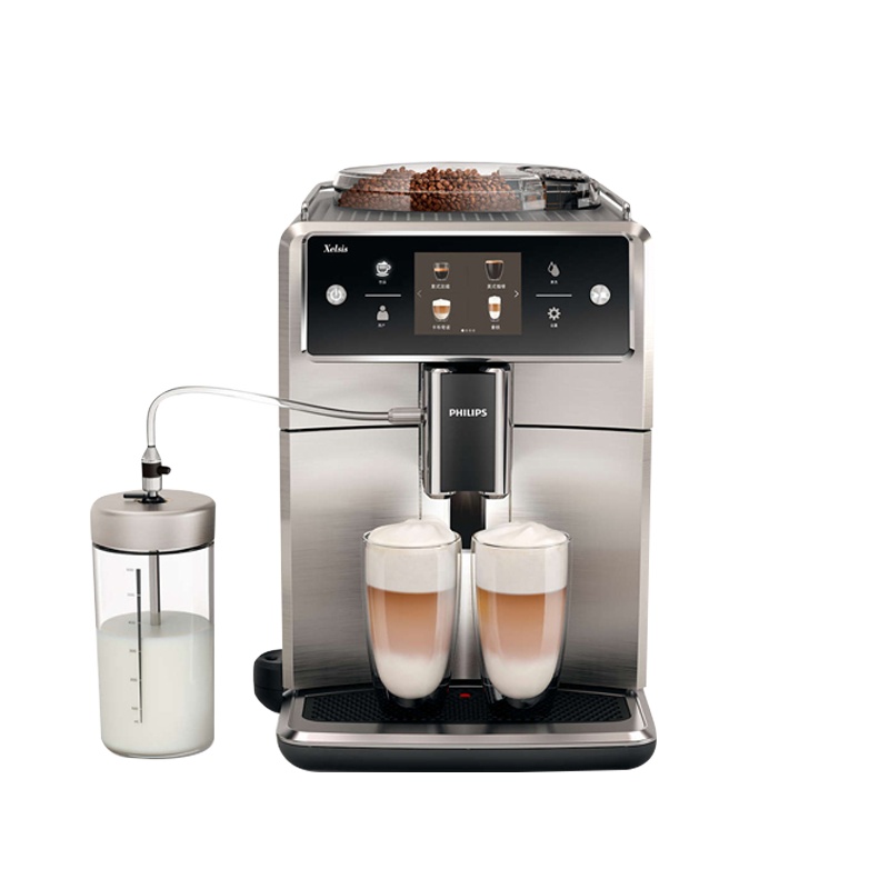 飞利浦(PHILIPS)咖啡机 家用意式全自动浓缩咖啡机带可拆洗奶泡系统储奶容器 SM7685/07