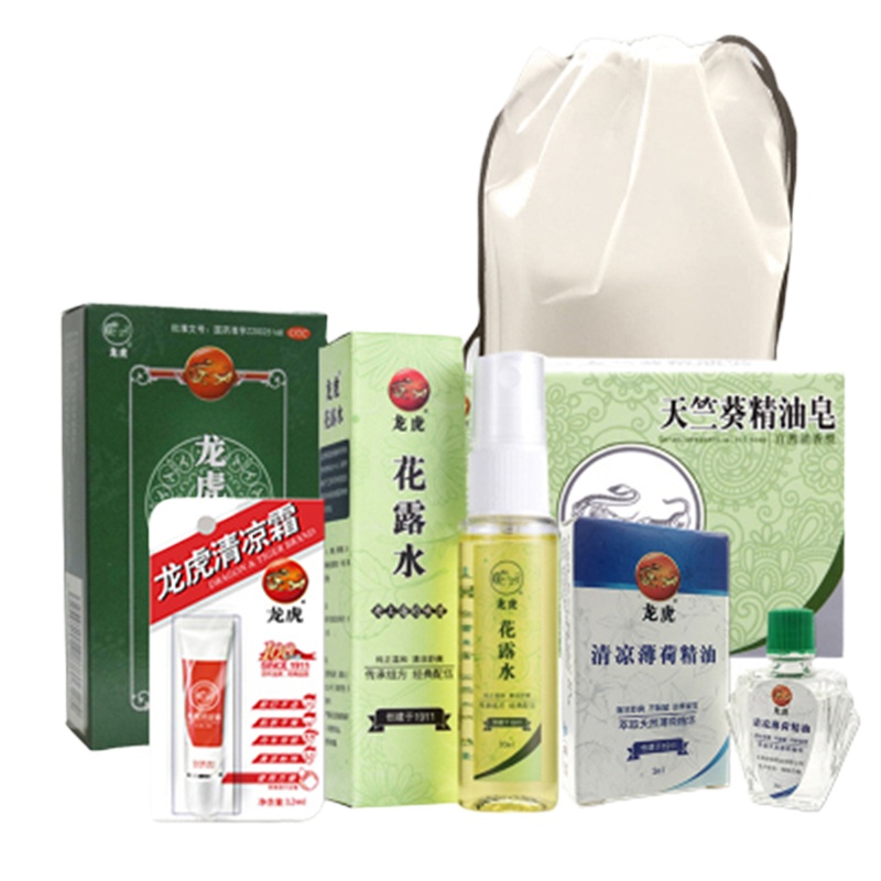 防暑送清凉套餐2(薄荷精油+精油皂+清凉霜+花露水+人丹+精美手拎袋)