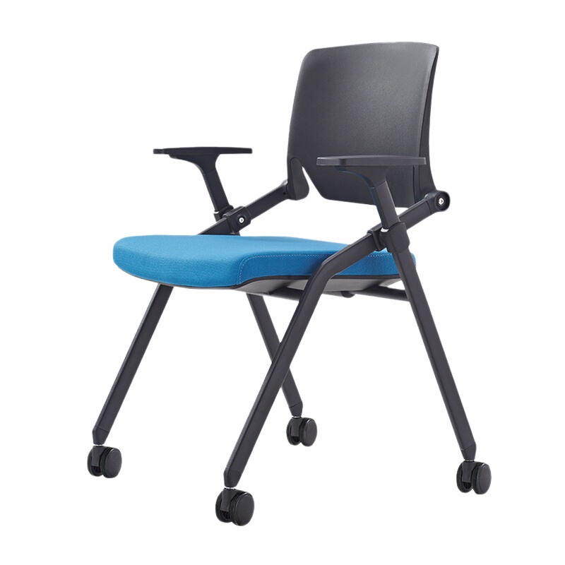 卓澳(ZHUOAO)培训折叠椅高档办公电脑会议时尚学习椅家用洽谈教学记者带轮椅