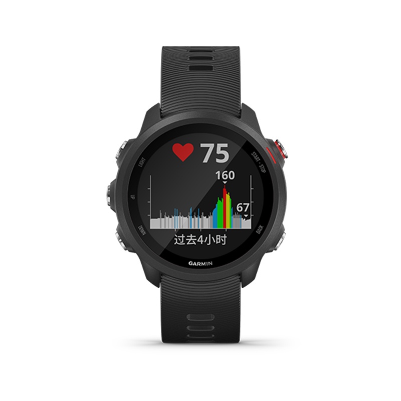 Garmin佳明Forerunner245M高阶跑步心率运动智能功能手表旗舰防水50m（暗夜黑音乐版）