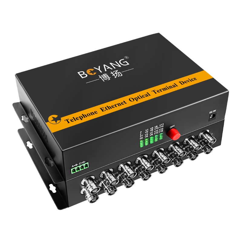 博扬(BOYANG)模拟视频光端机16路视频 光纤收发器延长器 单纤单模FC接口 1对 BY-16V