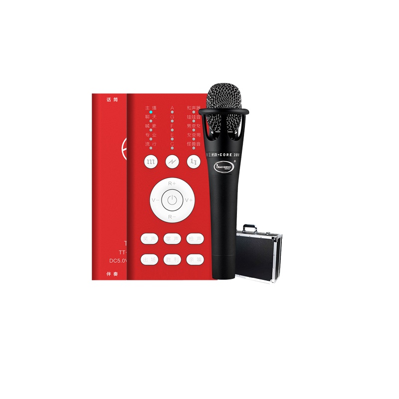 TTFAMILY TT-K5 手机直播声卡套装快手抖音专用安卓苹果通用 红色+E300 有线连接 3.5插口