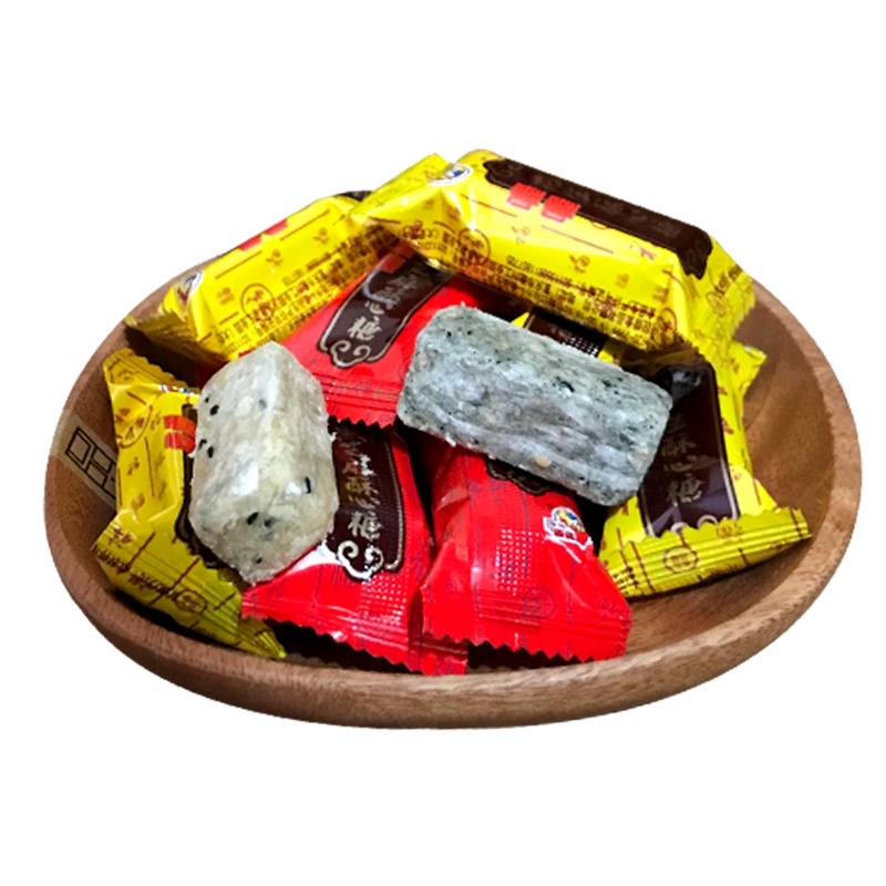 喔喔酥心糖花生味黑芝麻味混合散称500g/1000g结婚喜糖休闲零食品