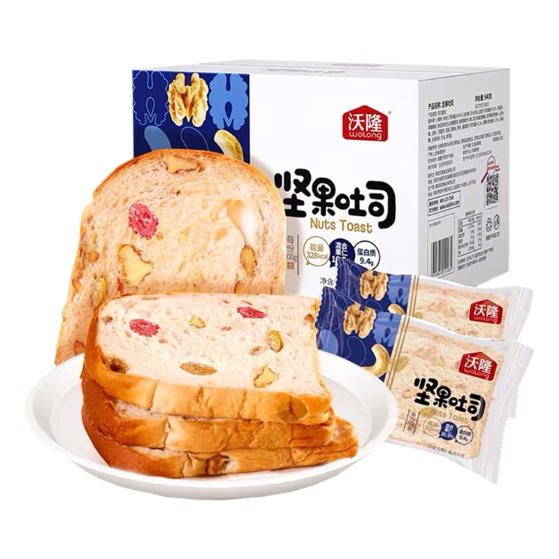 沃隆 坚果吐司面包640g (约12小包)糕点下午茶点心 早餐面包片