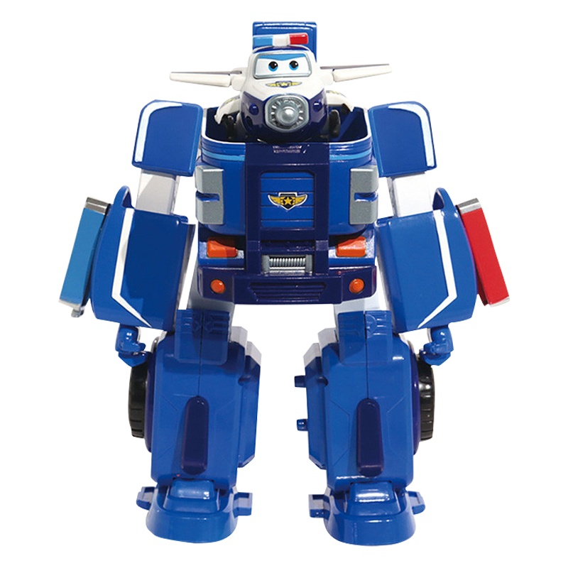 AULDEY奥迪双钻超级飞侠载具系列机器人套装包警长男孩女孩动漫玩具3岁以上