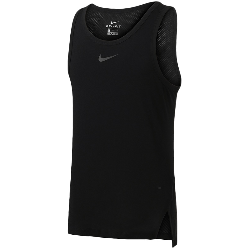 NIKE耐克男装运动背心吸汗透气舒适篮球无袖T恤891712 L 891712-010黑+白