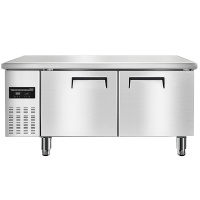 乐创 (lecon)商用保鲜冷藏工作台奶茶店设备全套卧式冰柜厨房操作台1.5*0.8工程款冷冻 LC-J-GST15