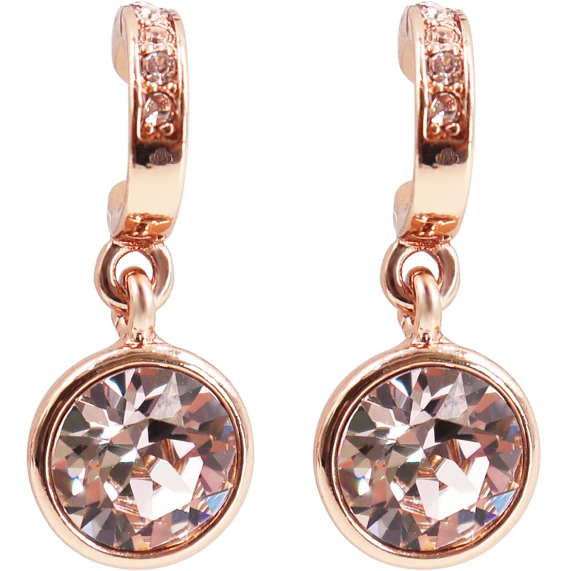 Givenchy 纪梵希 玫瑰金色圆形单钻扣式耳坠