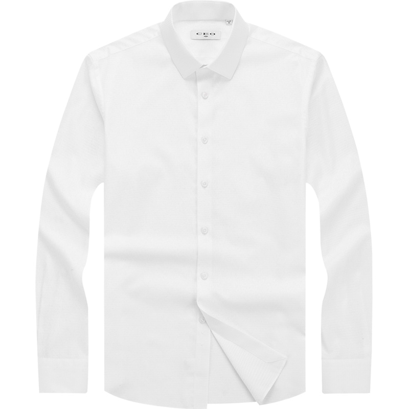 Youngor/雅戈尔秋新品男士商务正装纯白DP免烫长袖衬衫915BFY