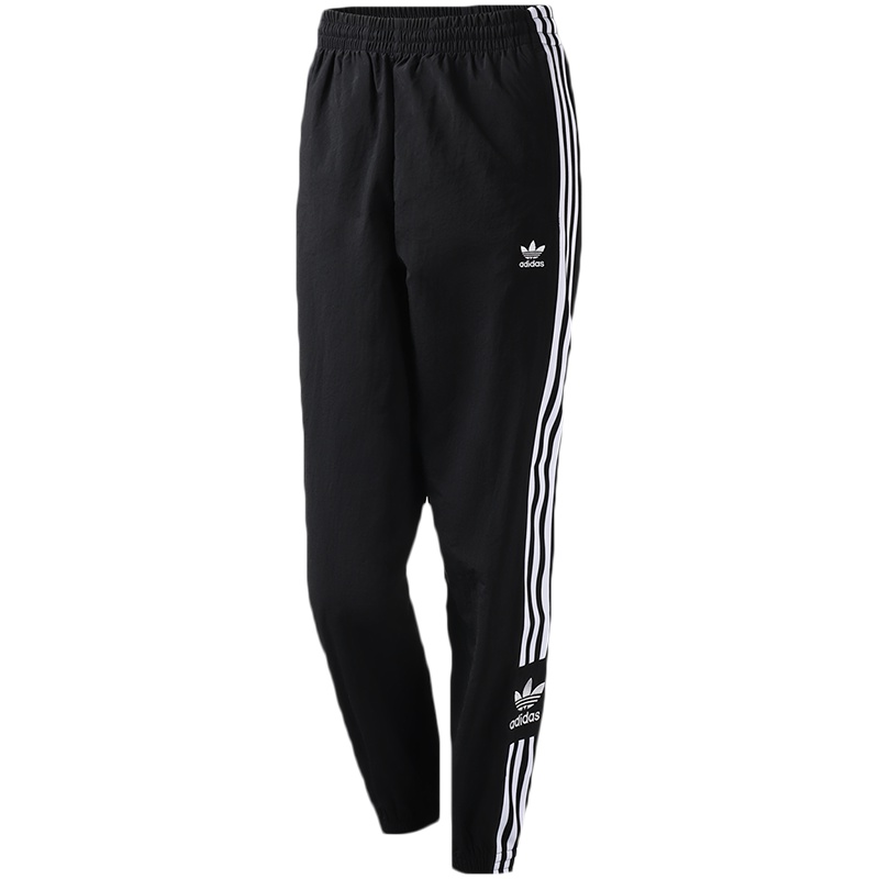 adidas阿迪达斯三叶草女裤运动服三条纹运动裤收口小脚长裤ED7542