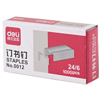 得力(deli) 0012 订书钉 24/6 通用型订书针 XHJ 12号钉书针 (10盒/箱)