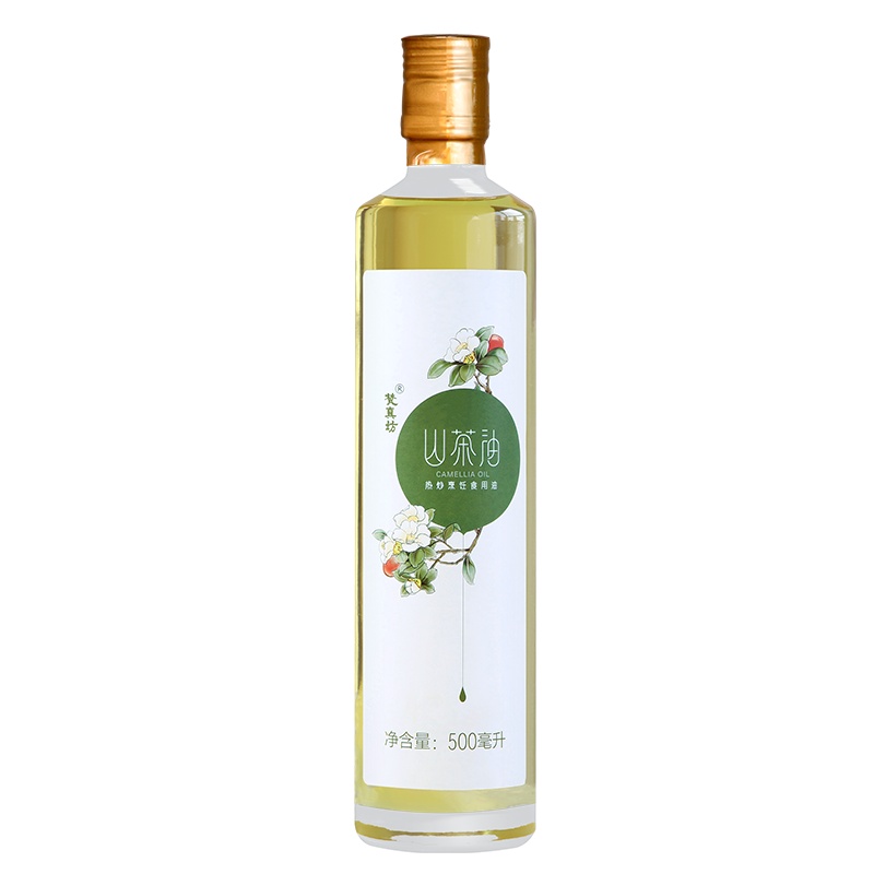 梵真坊纯山茶油婴儿宝宝辅食油孕妇月子油低温压榨茶籽油茶树油家用食用油500ml贵州茶油