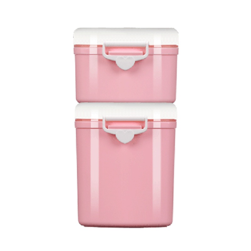 开优米kiuimi婴儿装奶粉盒便携式外出宝宝分装盒便携式外出大容量奶粉格茱萸粉大+小