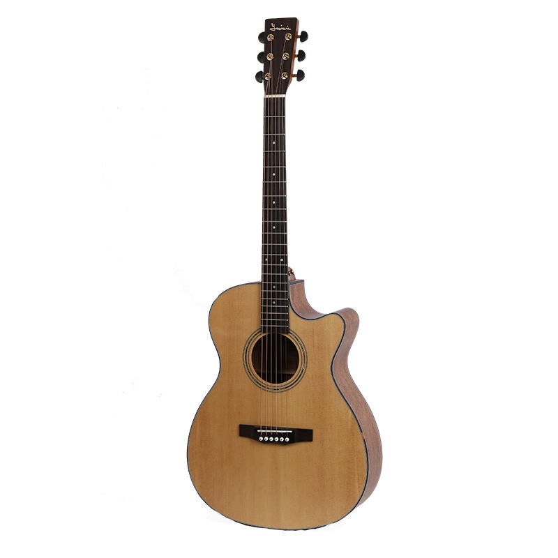 雅依利(yairi)FC1900 民谣木吉他初学者入门进阶jita 雅伊利吉他缺角40英寸哑光原木色男生女生通用款