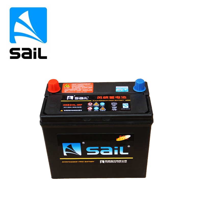 风帆(sail) 免维护蓄电池 46B24L 日产骐达郦威颐达轩逸威驰雅力士 汽车电瓶以旧换新配送安装