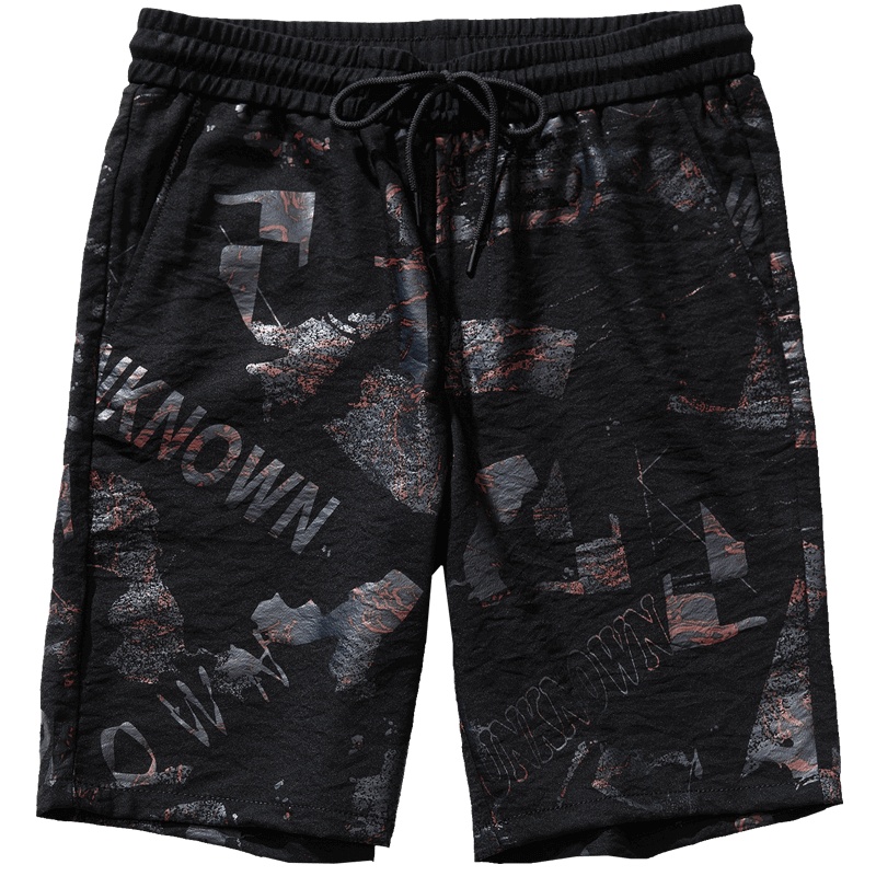 千纸鹤男装2019夏季新款休闲短裤男薄款五分裤弹性宽松裤子90159