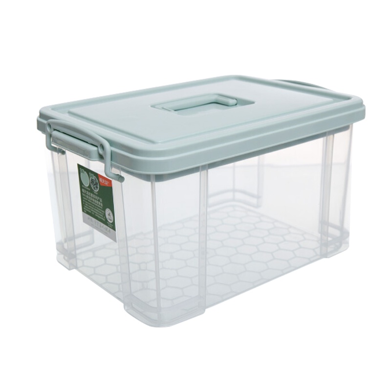 禧天龙 16L环保抗菌收纳箱透明医药箱手提式双层急救箱药物收纳盒