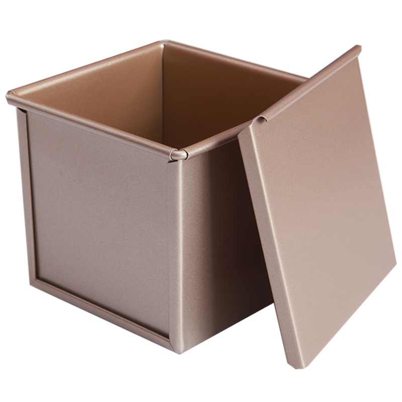 学厨 厨房工具 蛋糕模具 重型碳钢材质 正方形波纹低糖吐司盒节能吐司盒250g不粘土司面包烘焙模具 WK9317