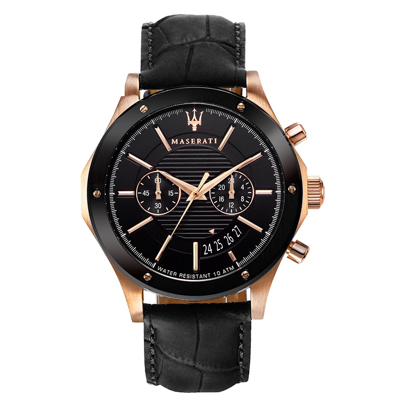 玛莎拉蒂maserati手表Sorpasso系列男计码时表简约大表盘皮带防水 R8871627001