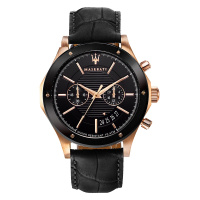 玛莎拉蒂maserati手表Sorpasso系列男计码时表简约大表盘皮带防水 R8871627001