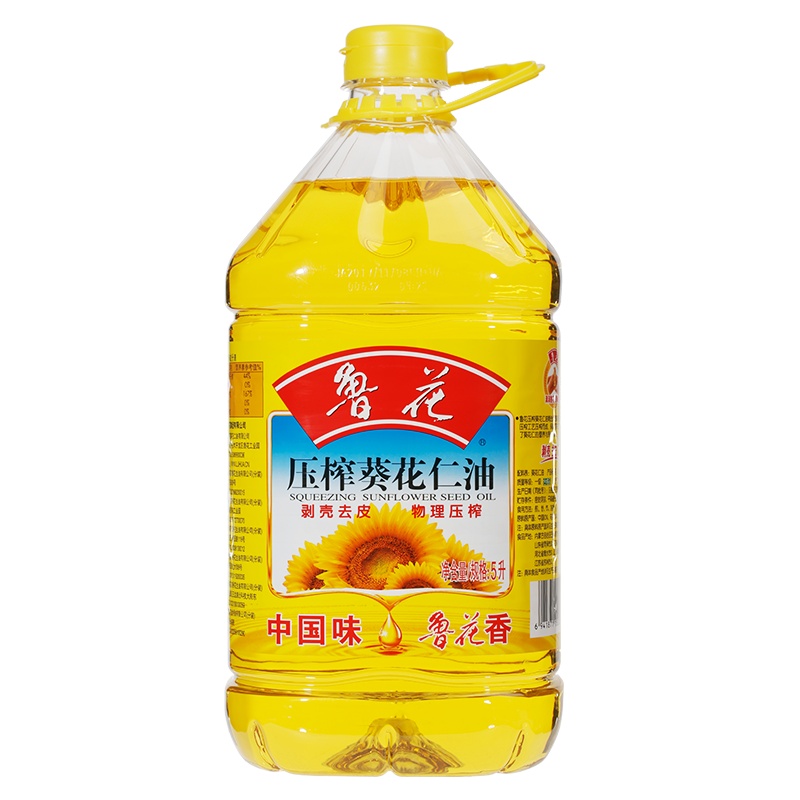 鲁花 食用油 物理压榨 剥壳去皮 葵花仁油5L*1