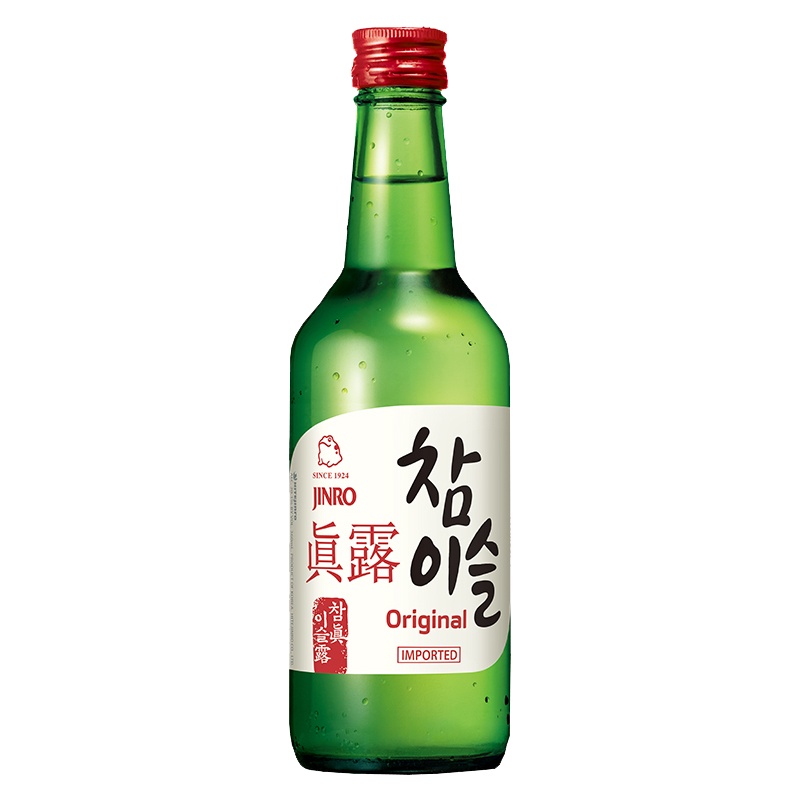 韩国进口真露草莓味烧酒13度360ml果味烧酒清酒利口酒预调鸡尾酒