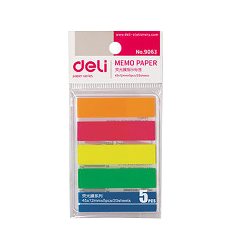 得力(deli)塑料荧光贴9063