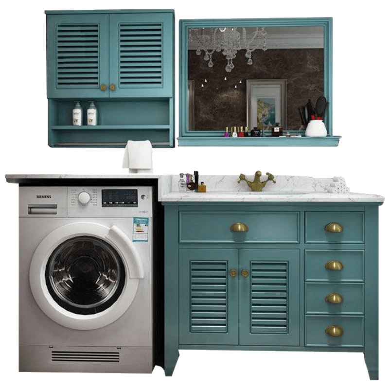 定制阳台洗衣机柜洗手盆一体洗衣柜脸盆伴侣组合滚筒洗衣柜洗漱台安心抵