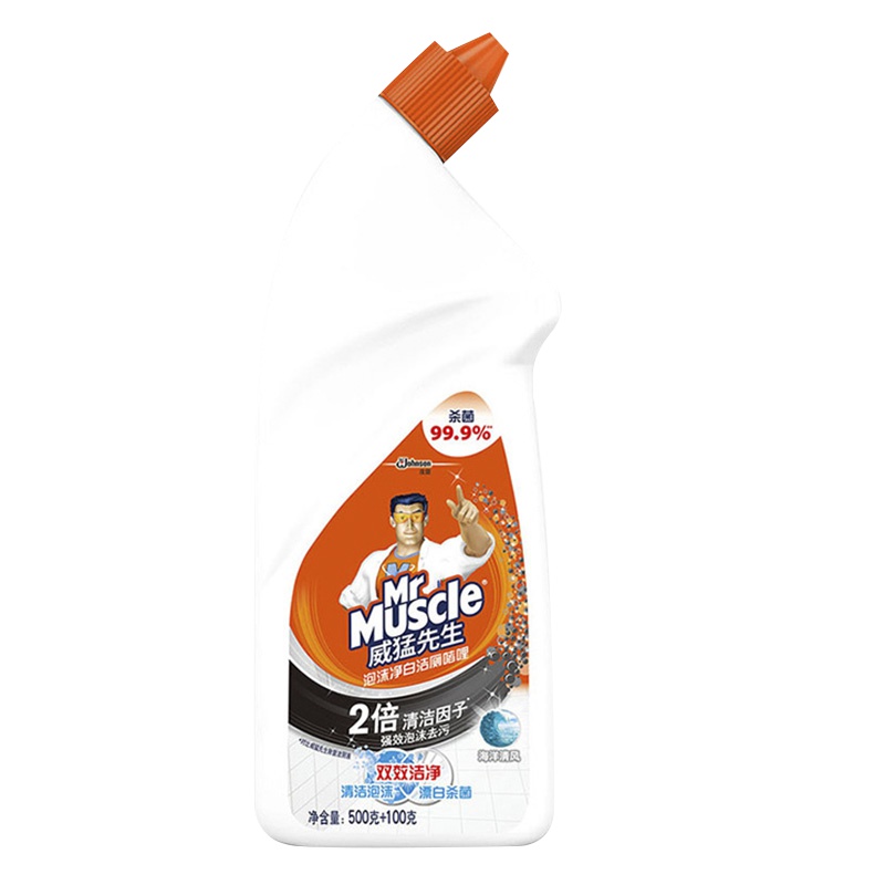 威猛先生 泡沫净白洁厕啫喱 海洋清风 500g+100g 除菌 洁厕液 洁厕灵 洁厕剂 洁厕精 除臭去味