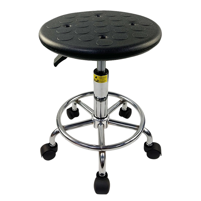 创世人 防静电凳子升降圆凳工厂无尘车间流水线学校实验室防静电椅子升降旋转椅吧椅奶茶店椅美甲椅