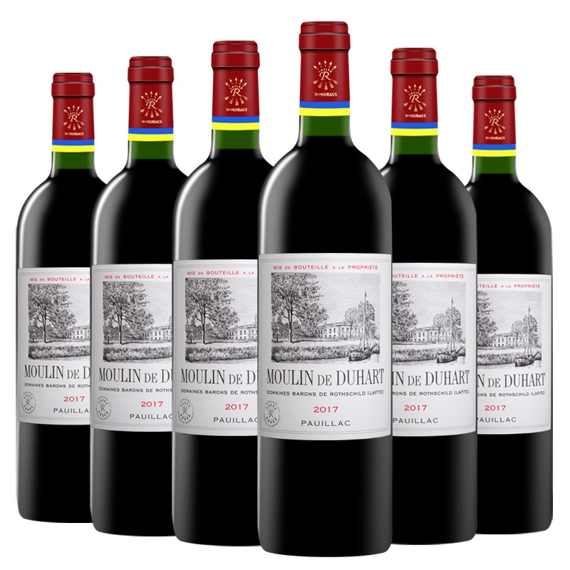 拉菲罗斯柴尔德 红酒 整箱 法定产区 法国进口干红葡萄酒 四级庄 拉菲杜哈磨坊波亚克 750ml*6年份度数随机